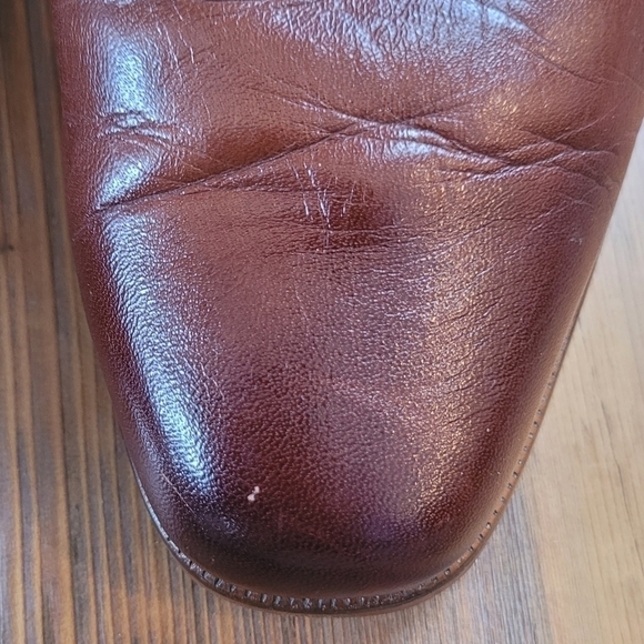 VINTAGE THE BAY Above Ankle Block Heel Boot, Brown Leather, Made in Canada - Picture 16 of 16